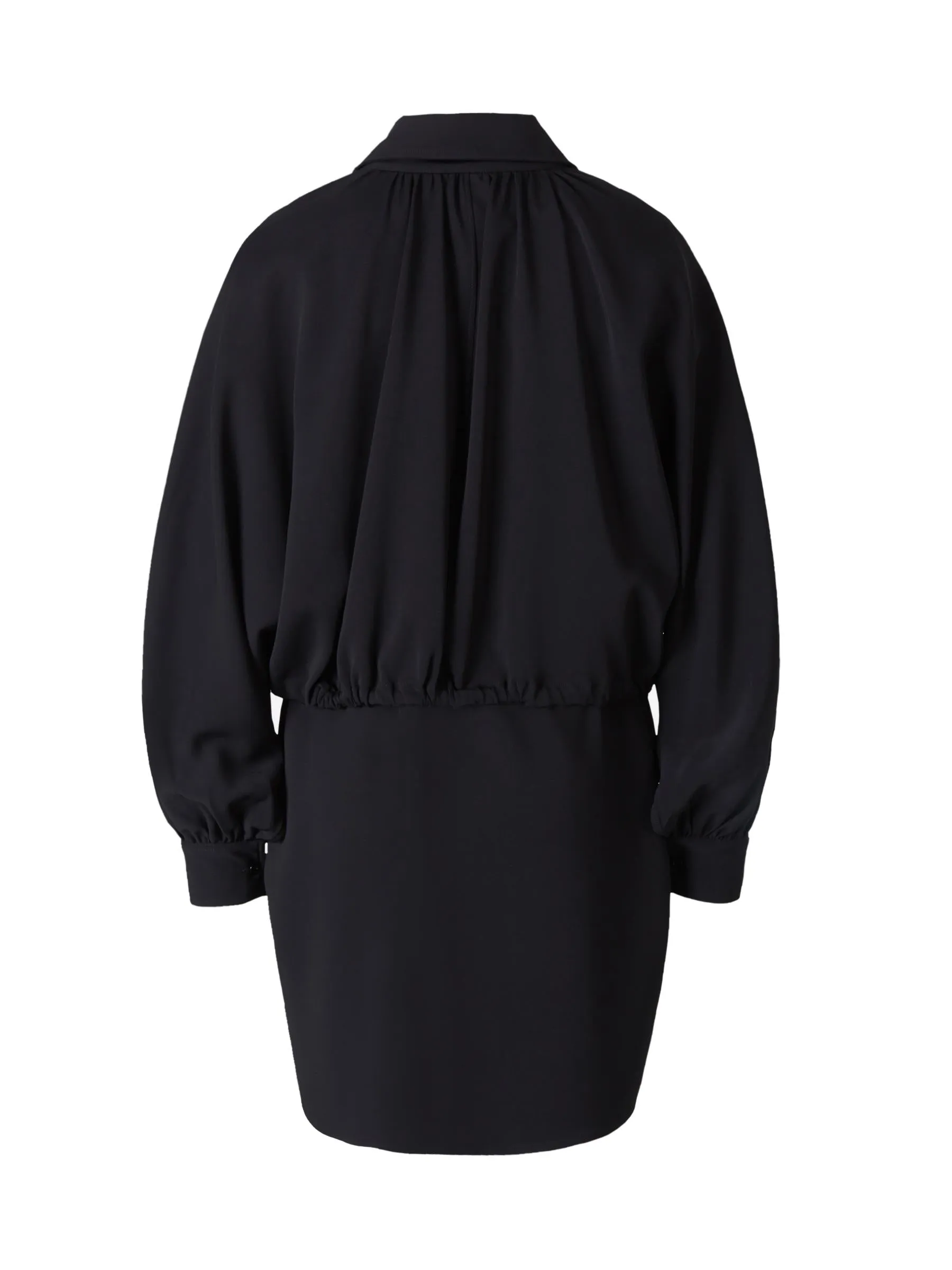 AMI Bow Detailed V-Neck Mini Dress