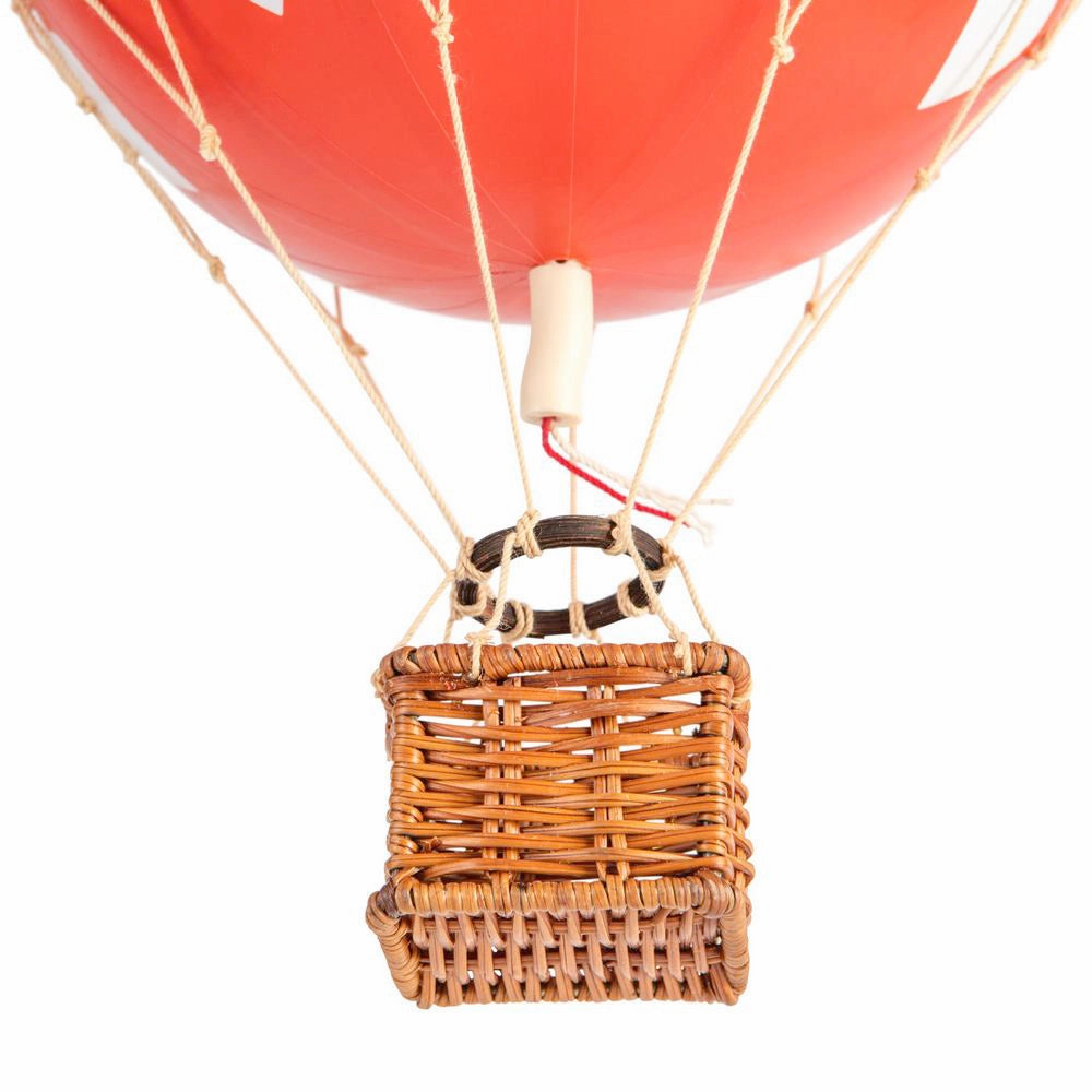 Authentic Models Travels Light. Red Hearts - Hot Air Balloon Hanging Decor - 30cm