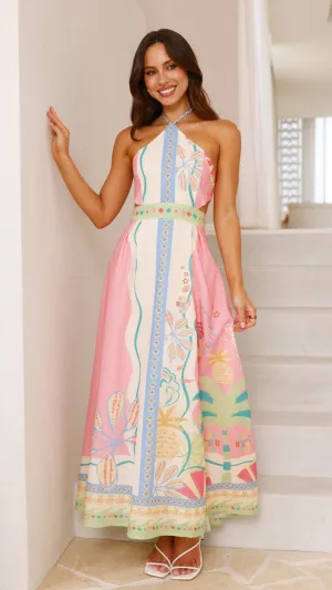 Aviana Maxi Dress - Pink Multi