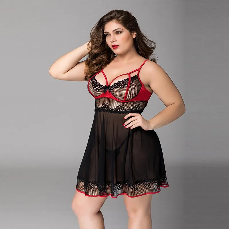 Black and Red Babydoll - L-XL