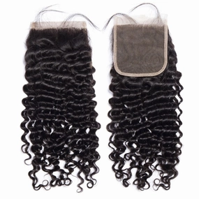 Clearance Deal | Lace Closure Only, 4x4 Transparent Lace Closure Piece Deep Curly