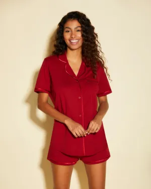 Conjunto De Pijama Con Camisa De Manga Corta Y Pantalones Cortos