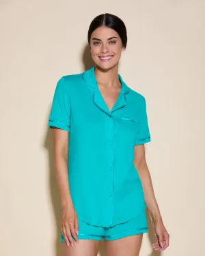 Conjunto De Pijama Con Camisa De Manga Corta Y Pantalones Cortos