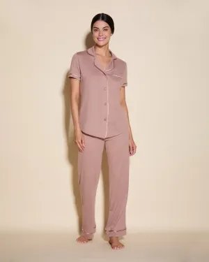 Conjunto De Pijama Con Camisa De Manga Corta Y Pantalones