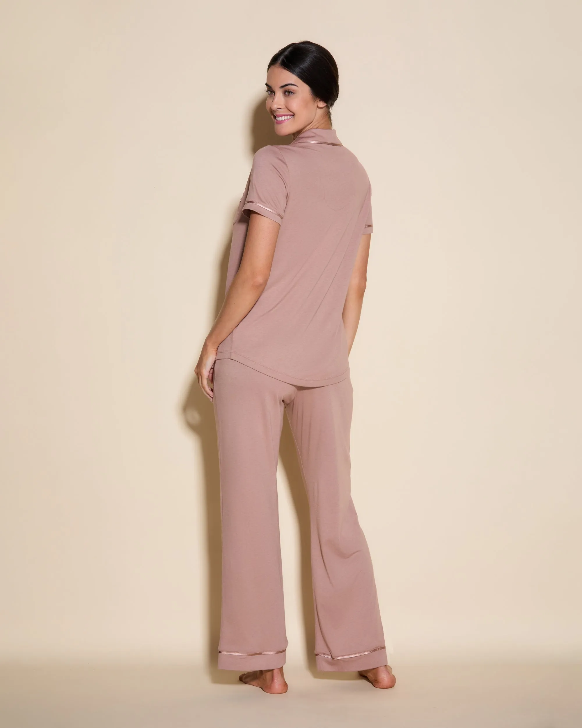 Conjunto De Pijama Con Camisa De Manga Corta Y Pantalones