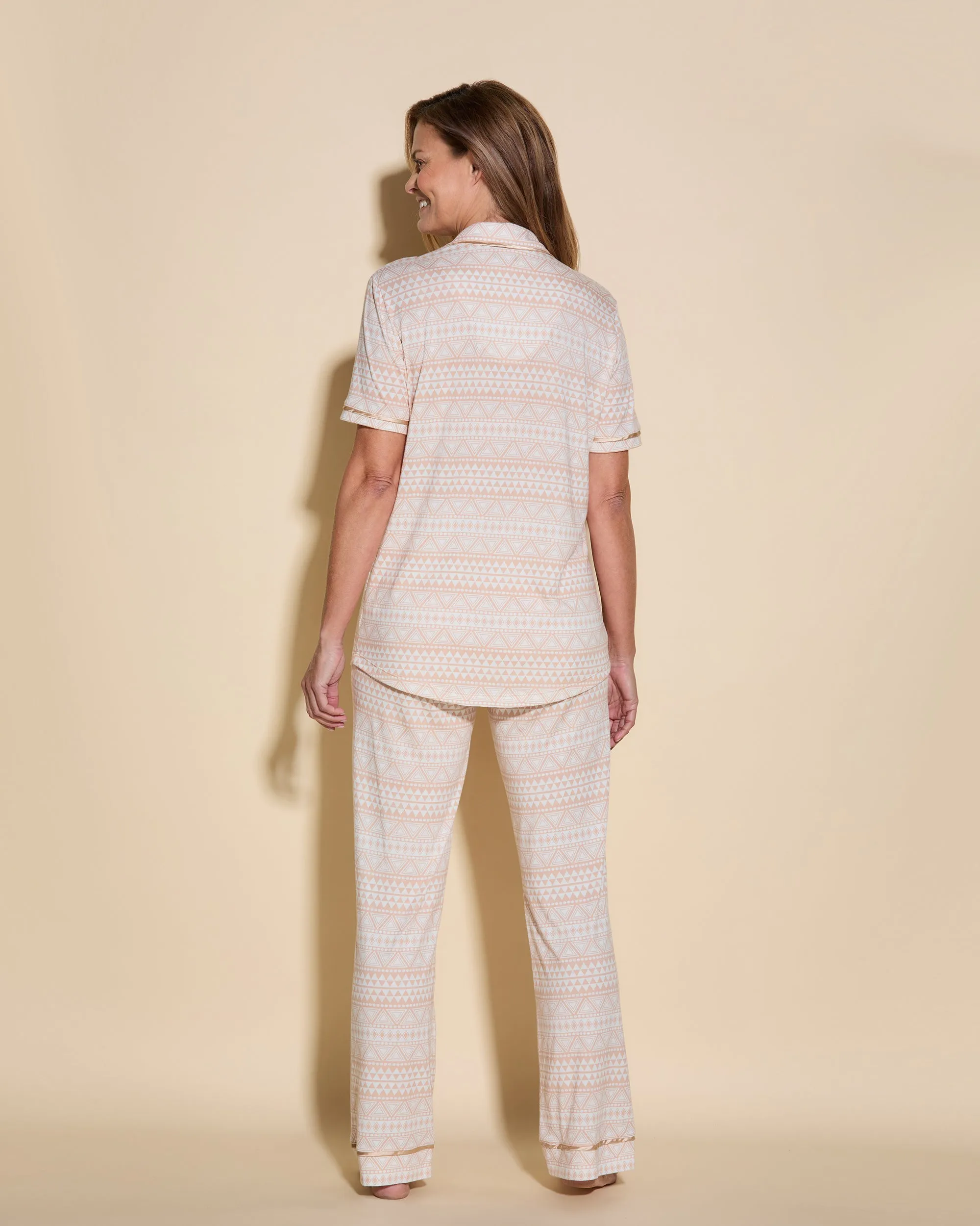 Conjunto De Pijama Con Camisa De Manga Corta Y Pantalones