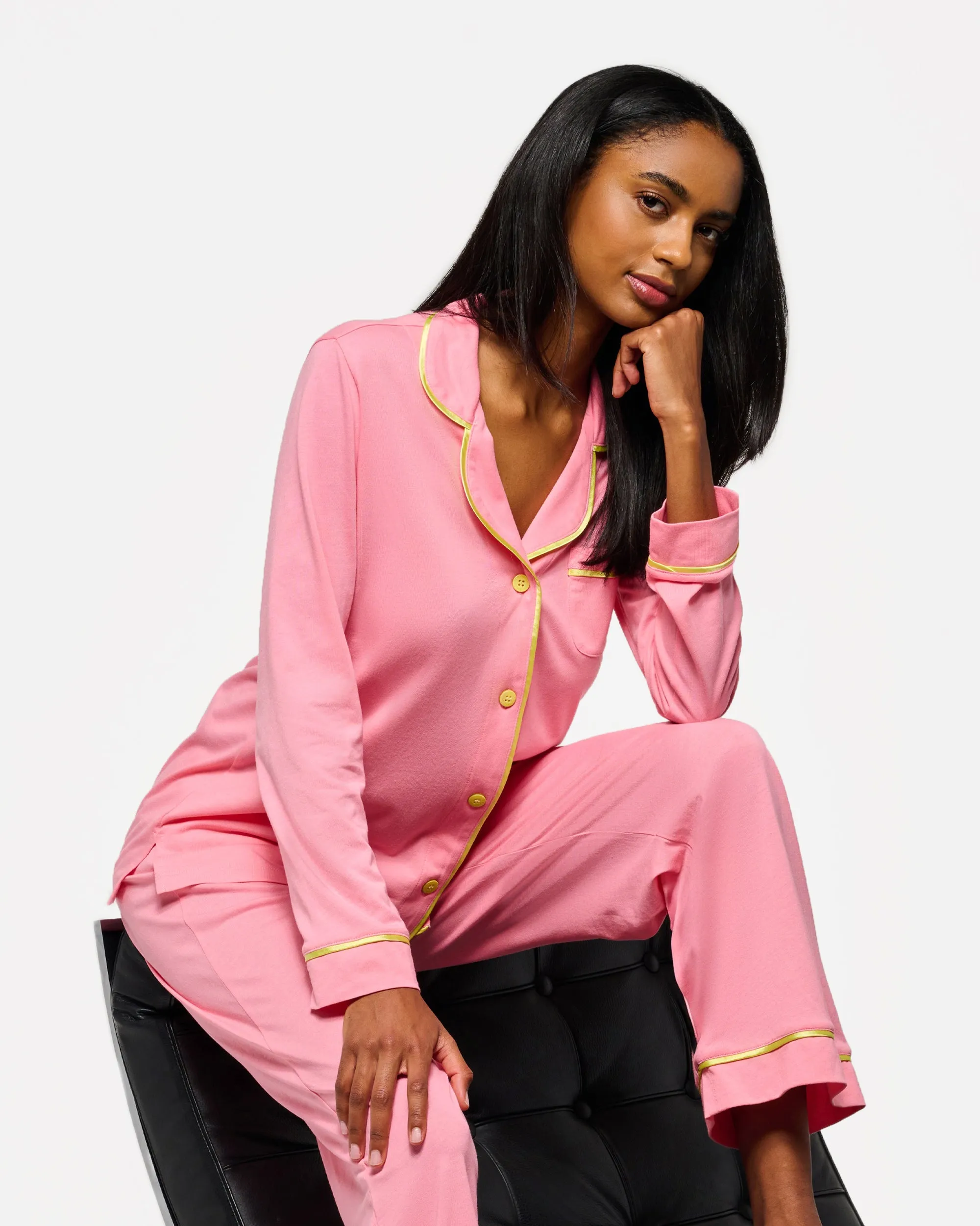 Conjunto De Pijama Con Camisa De Manga Larga Y Pantalones