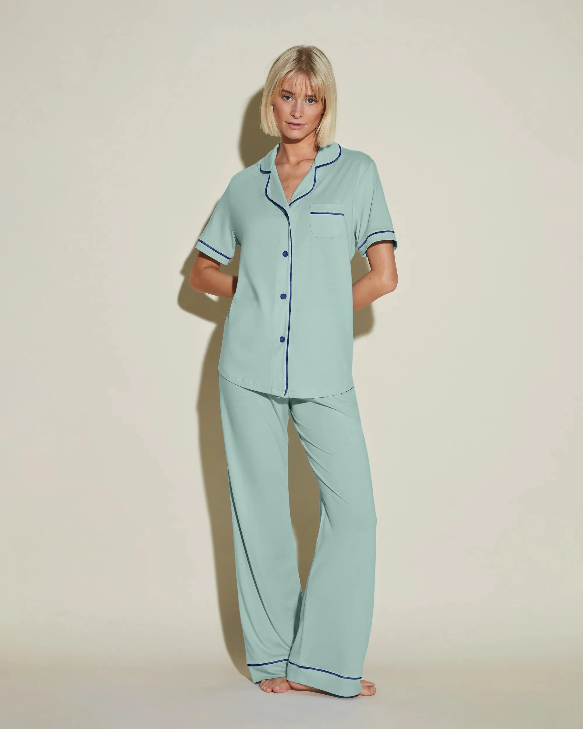 Ensemble Pyjama Haut  À Manches Courtes Et Pantalon