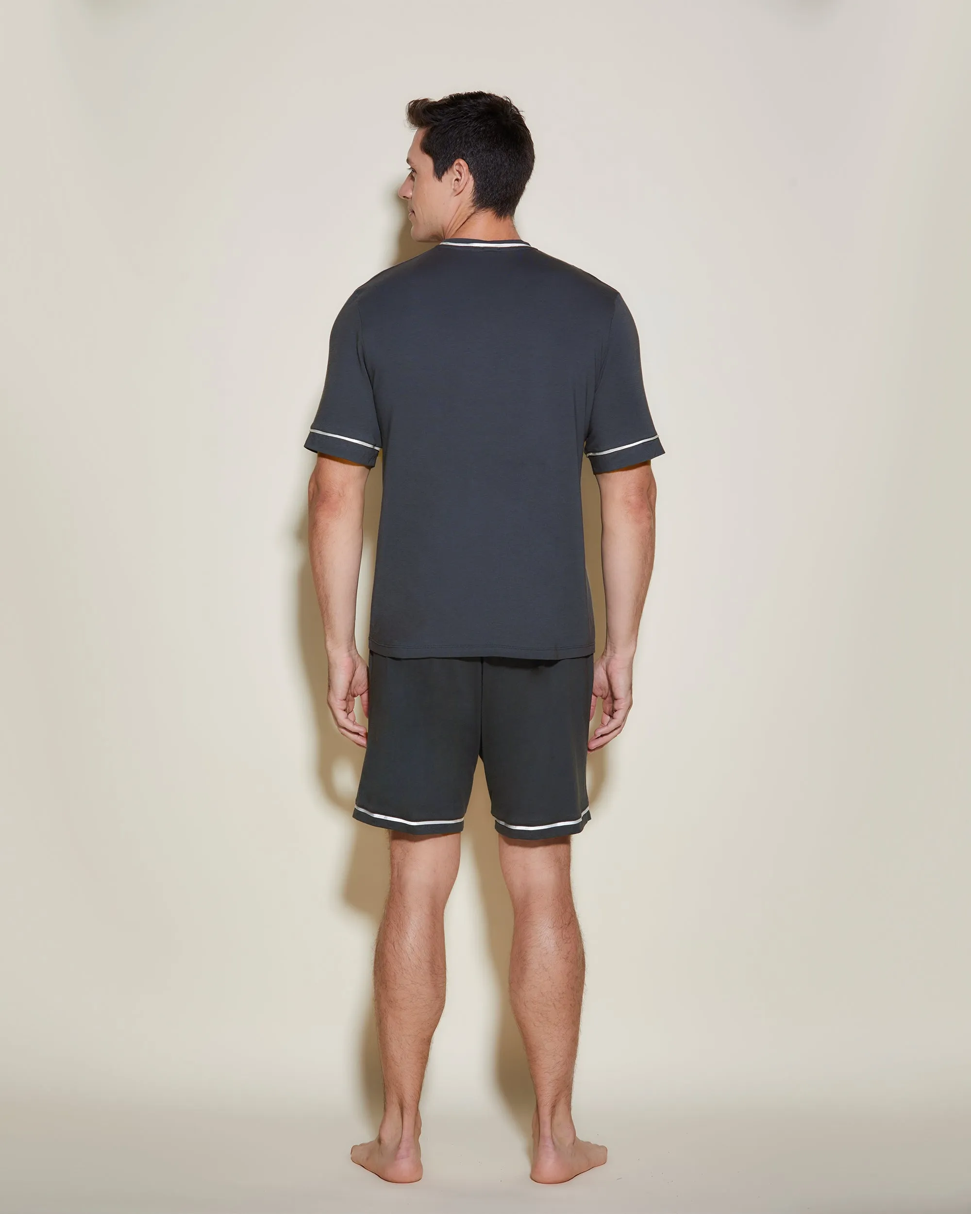 Ensemble Pyjama Haut À Manches Courtes Et Short Pour Hommes