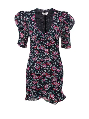 Isabel Marant Étoile Floral Printed V-Neck Mini Dress