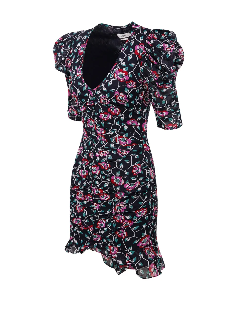 Isabel Marant Étoile Floral Printed V-Neck Mini Dress