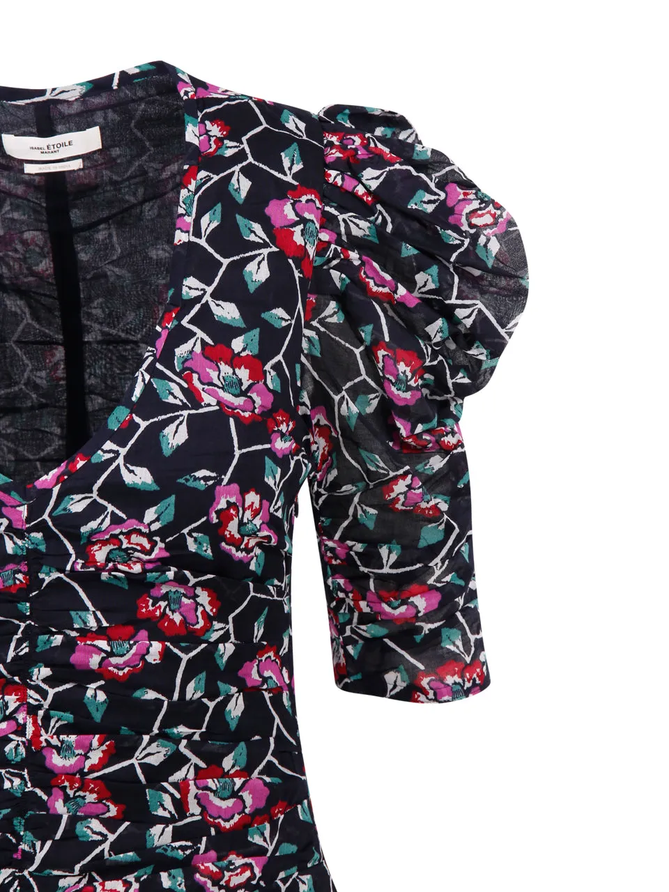 Isabel Marant Étoile Floral Printed V-Neck Mini Dress
