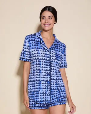 Kurzärmeliges Top & Boxer Pyjama-Set