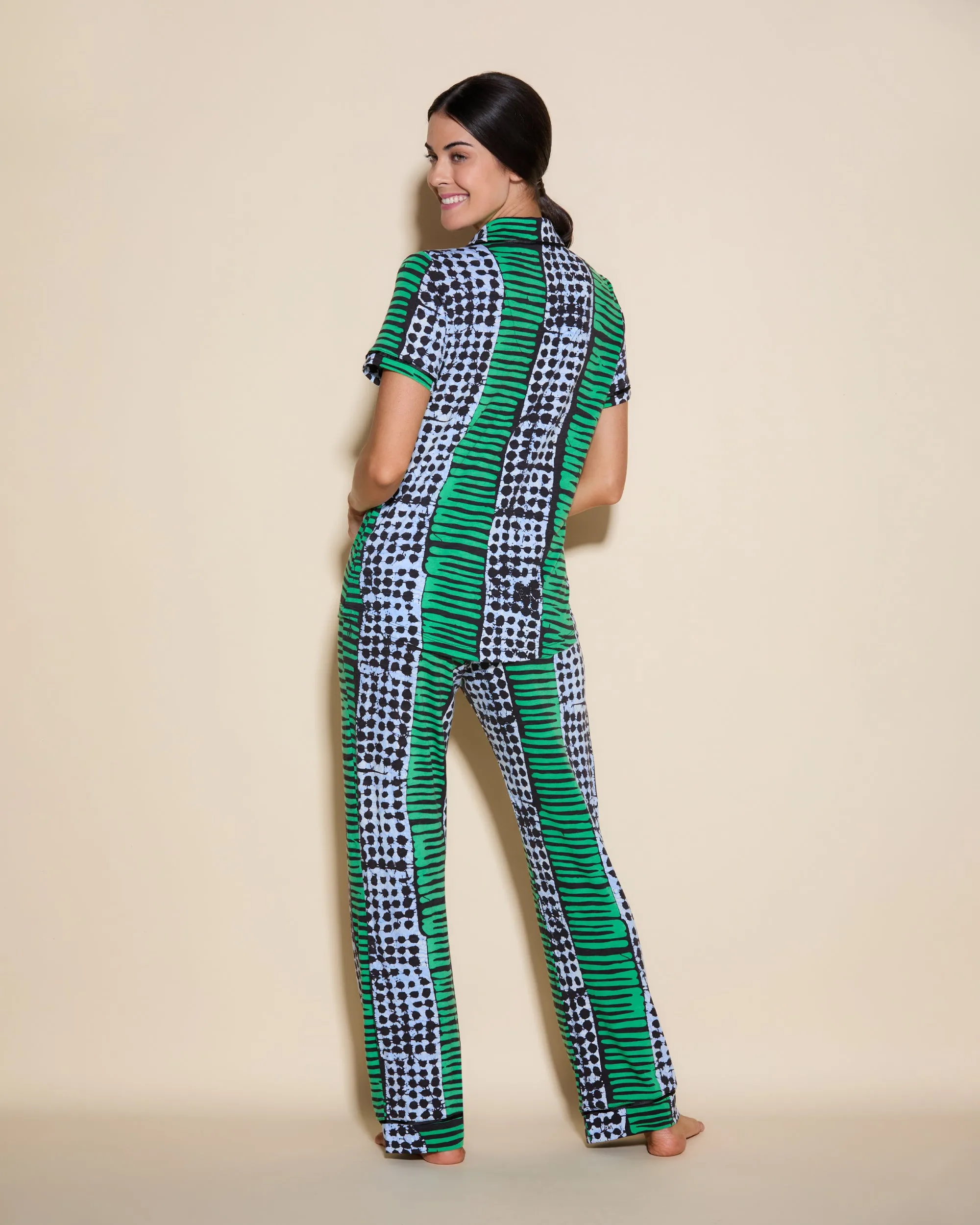 Kurzärmeliges Top & Hose Pyjama-Set