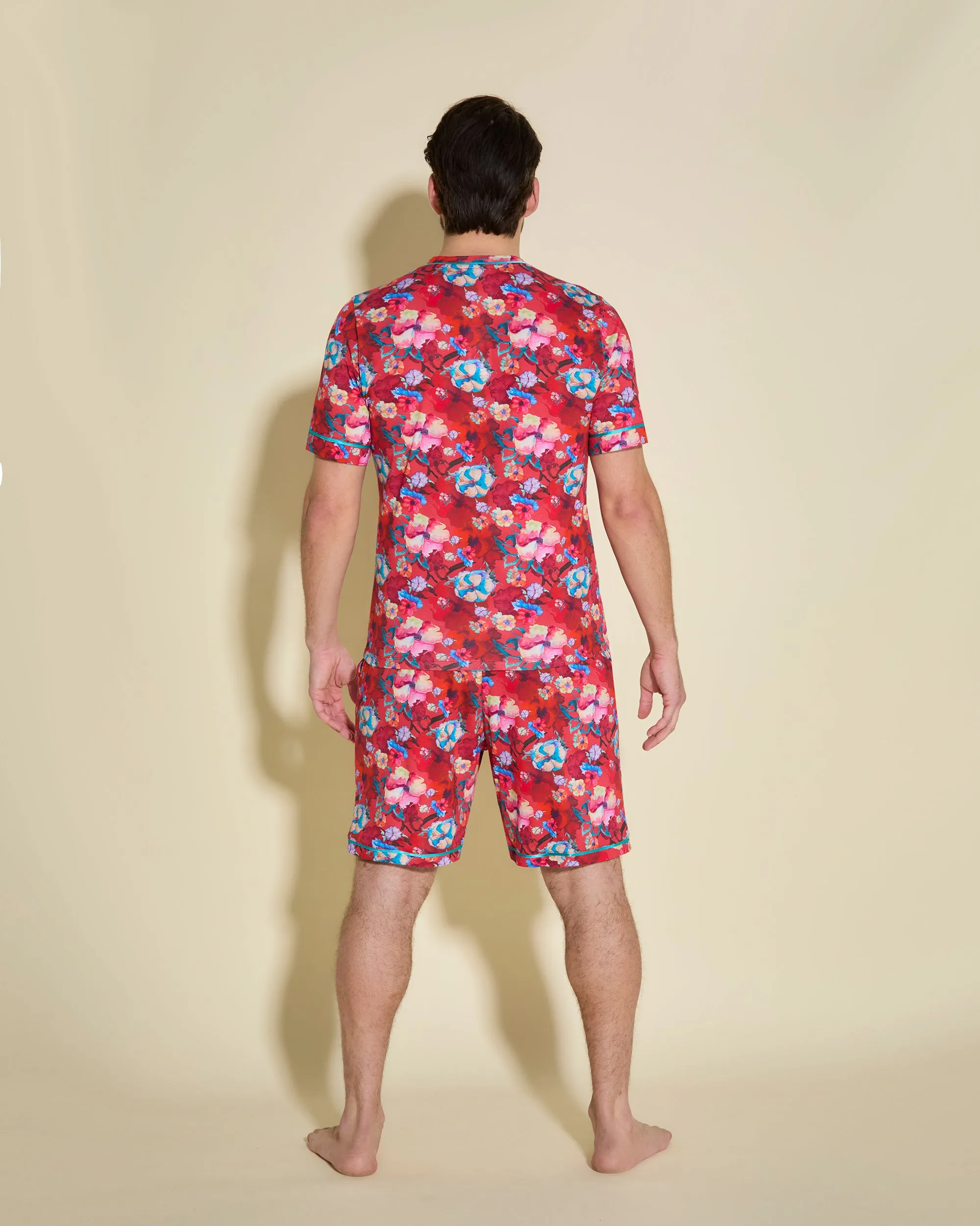 Kurzärmeliges Top & Shorts Pyjama-Set Für Männer