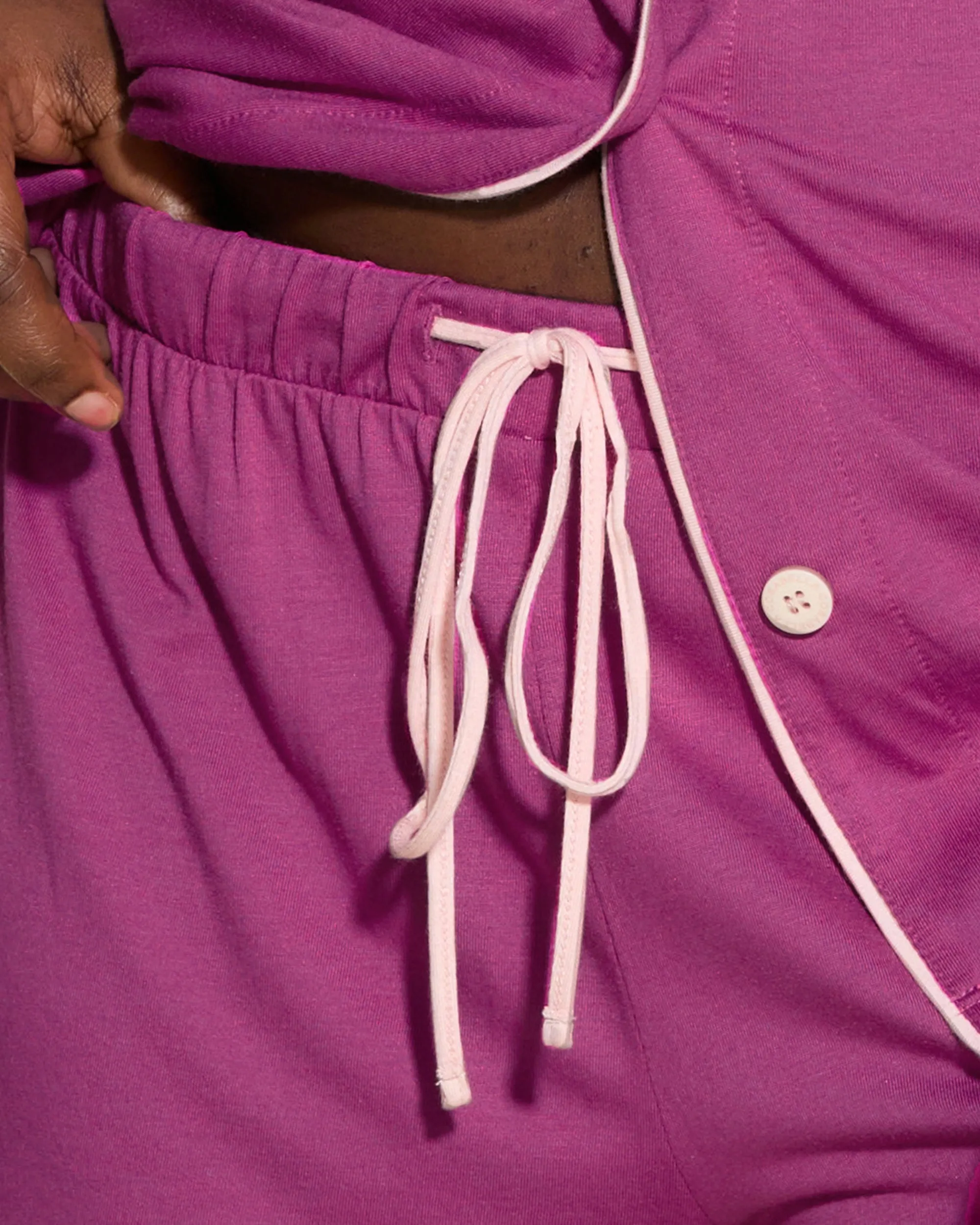 Langärmeliges Top & Boxer Pyjama-Set