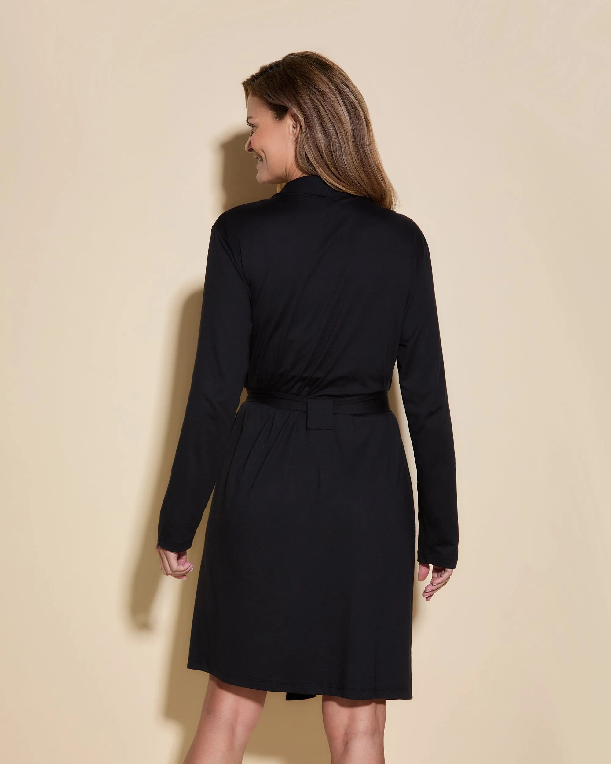Long Sleeve Robe With Pockets