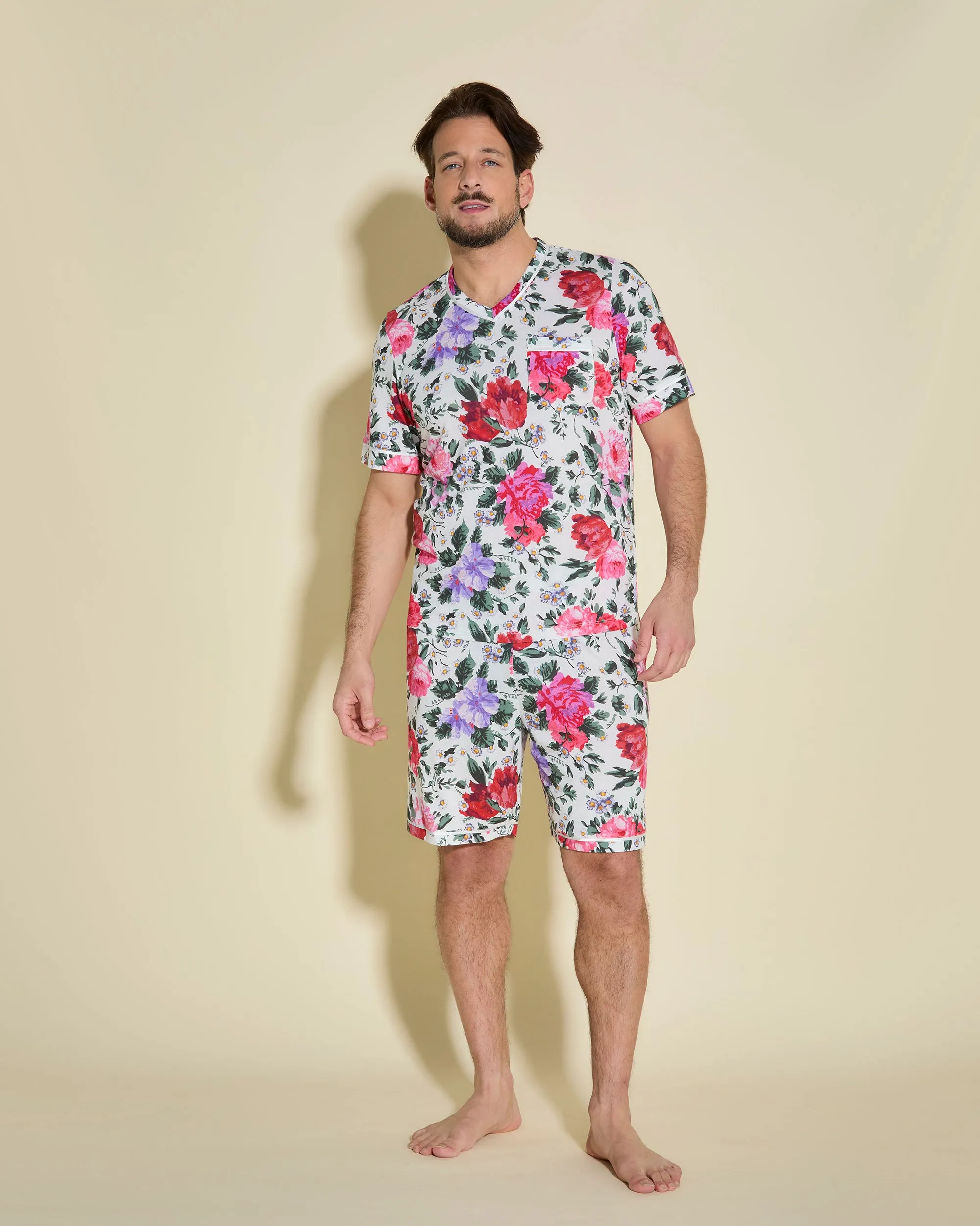 Men's Short Sleeve Top & Shorts Pajama Set