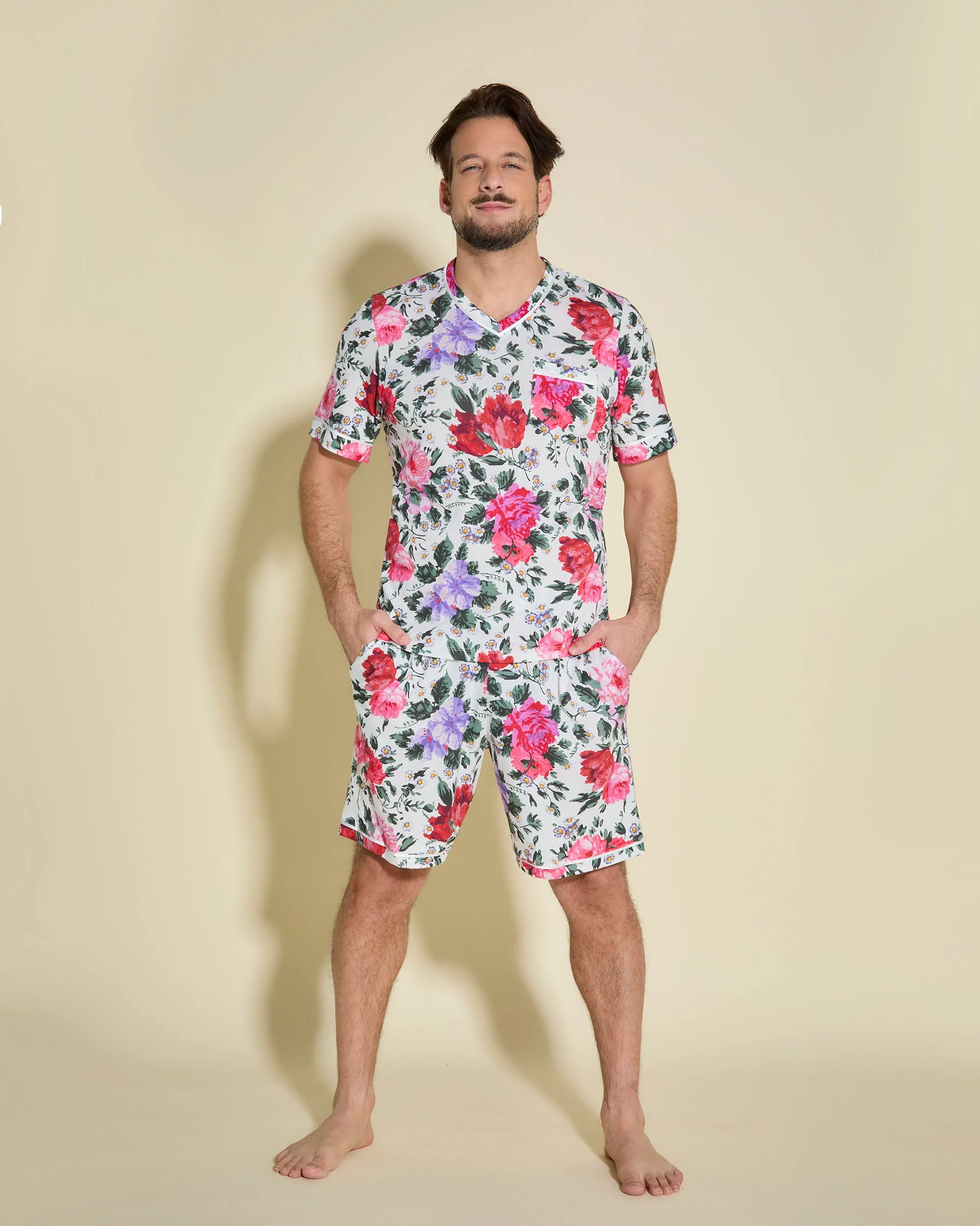 Men's Short Sleeve Top & Shorts Pajama Set