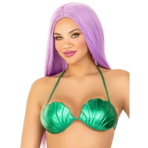 Mermaid Shell Bra Top - Large - Green