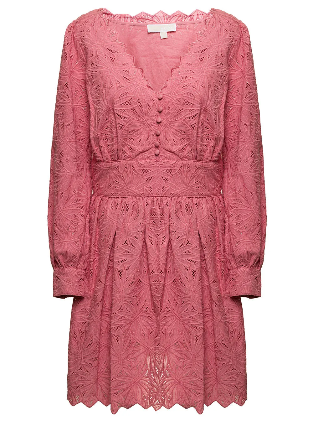 Michael Michael Kors Palm Eyelet V-Neck Dress