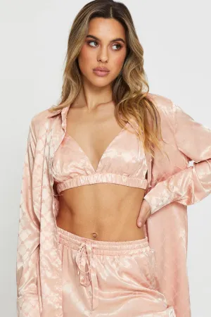 Pink Mix And Match Bralette Satin
