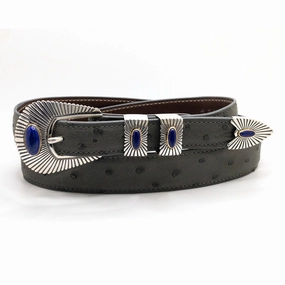 RDM Fan w/ Lapis & 18K Gold Buckle Set 1.0