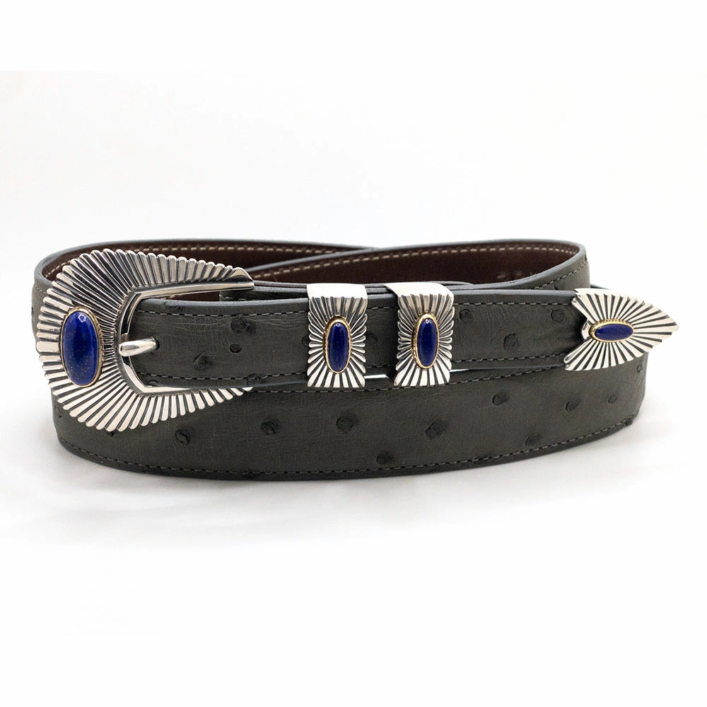 RDM Fan w/ Lapis & 18K Gold Buckle Set 1.0