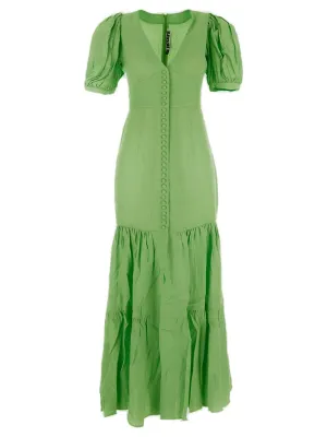 ROTATE V-Neck Short Sleeved Dress