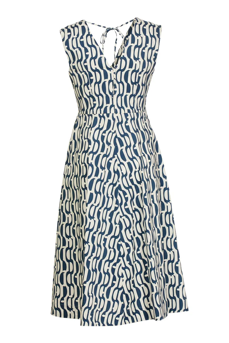 'S Max Mara V-Neck Poplin Midi Dress