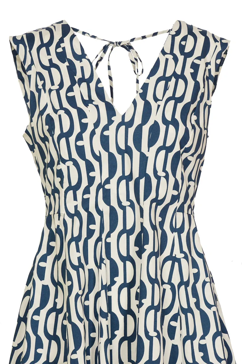 'S Max Mara V-Neck Poplin Midi Dress