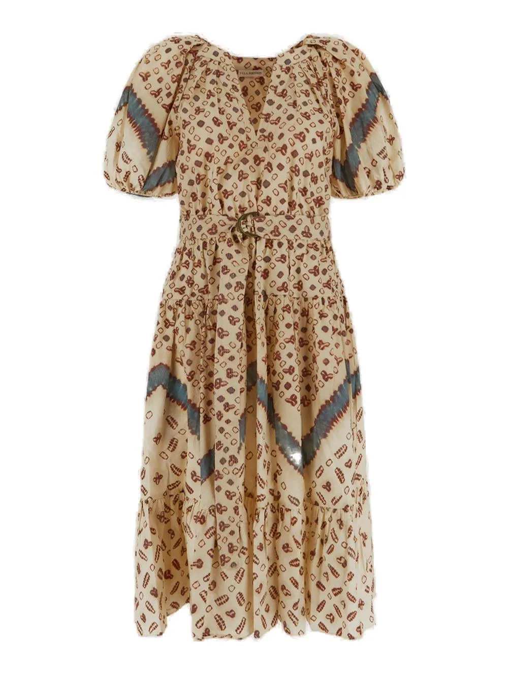 Ulla Johnson Esti Ultramarine V-Neck Belted Dress