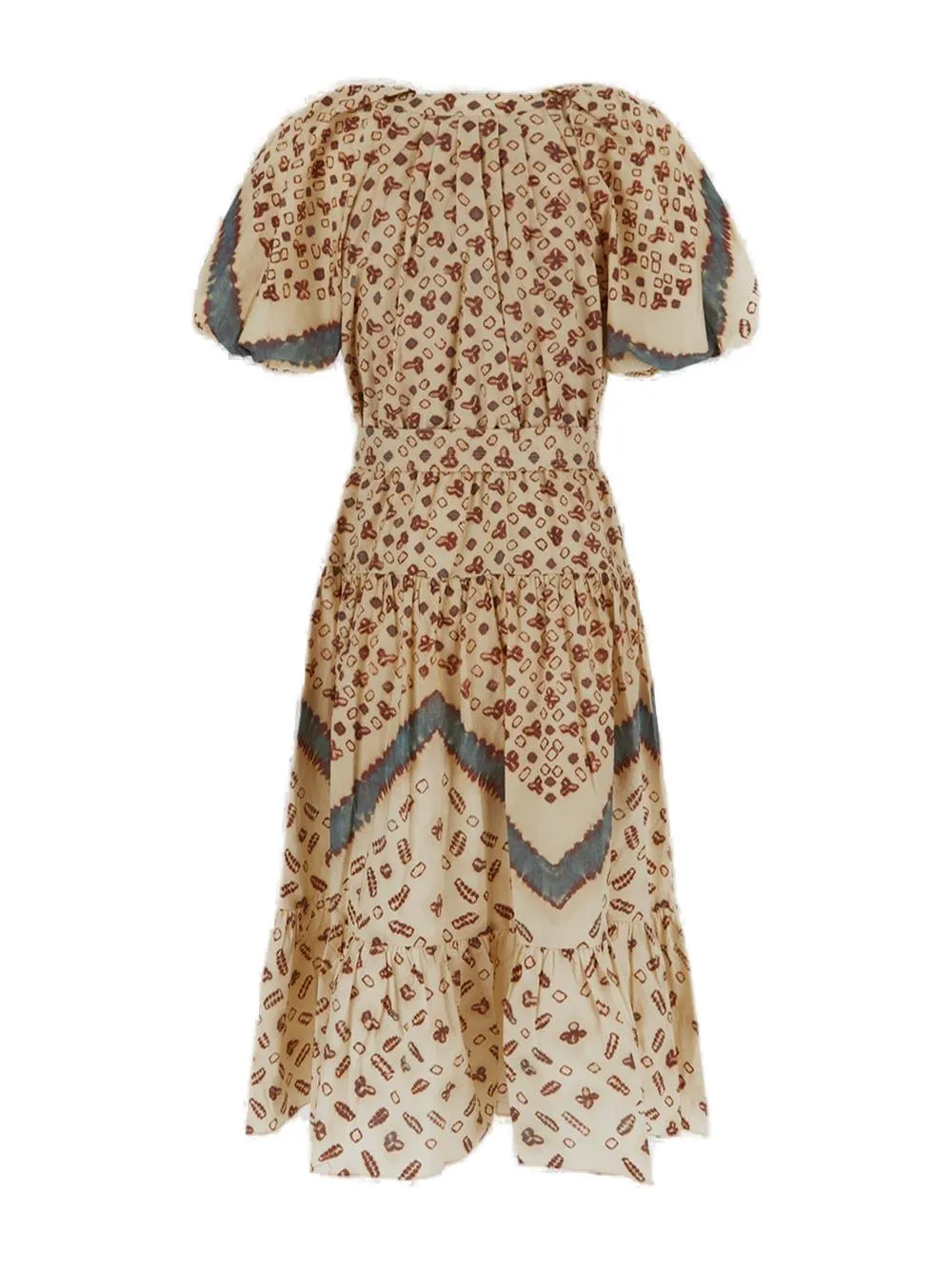 Ulla Johnson Esti Ultramarine V-Neck Belted Dress
