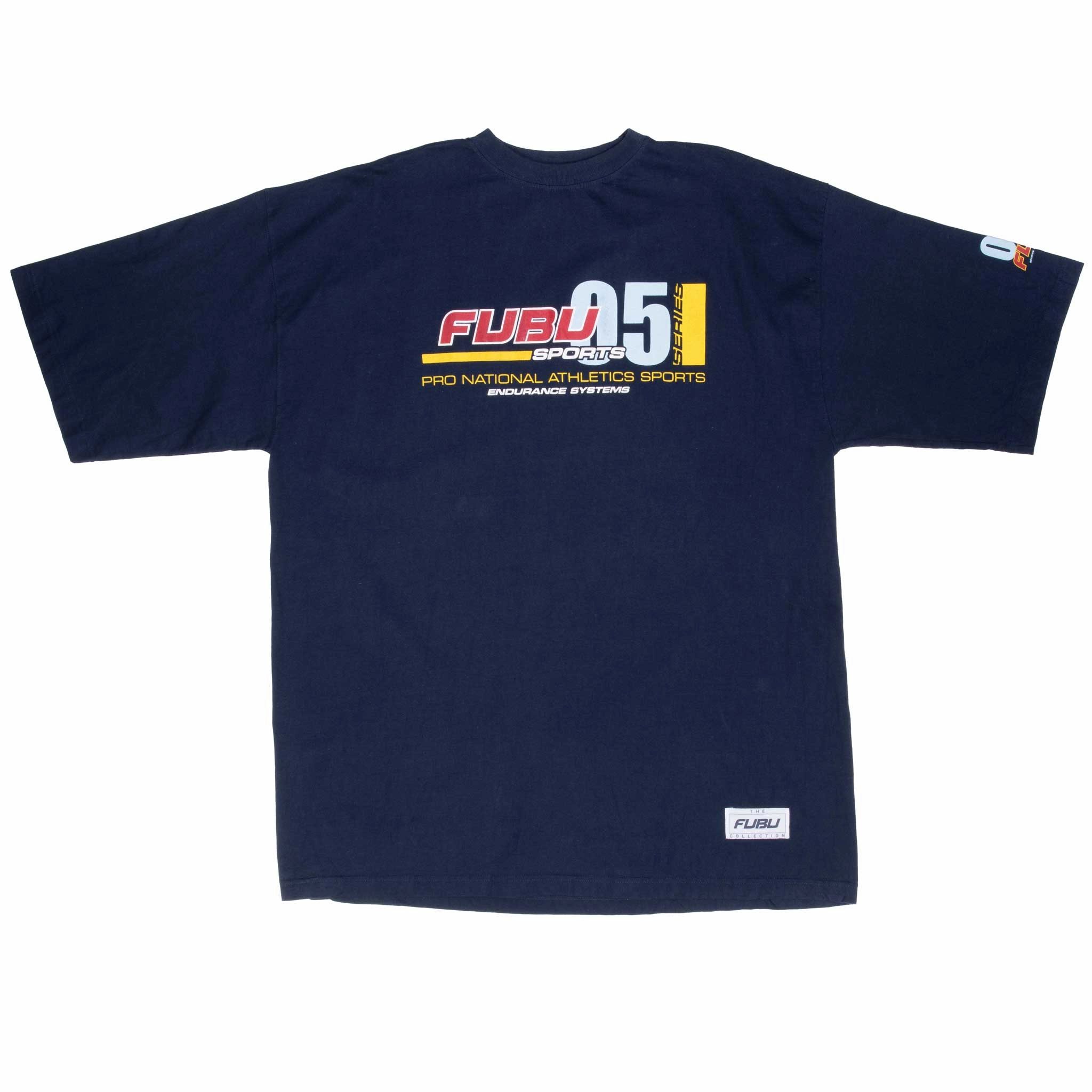 VINTAGE FUBU PRO NATIONAL ATHLETICS SPORTS BLUE TEE SHIRT 2000S XL